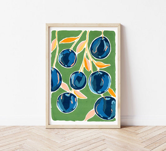 Blueberries print