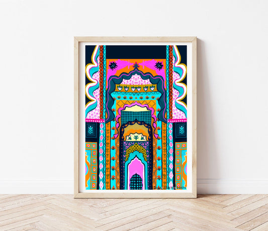 Indian doorway print