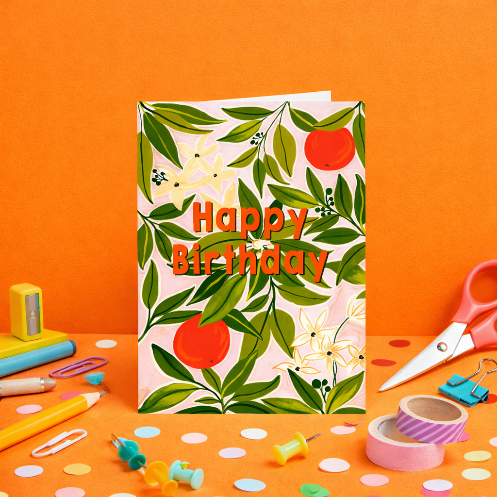Fleur d'oranger birthday card
