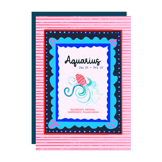 Aquarius birthday card