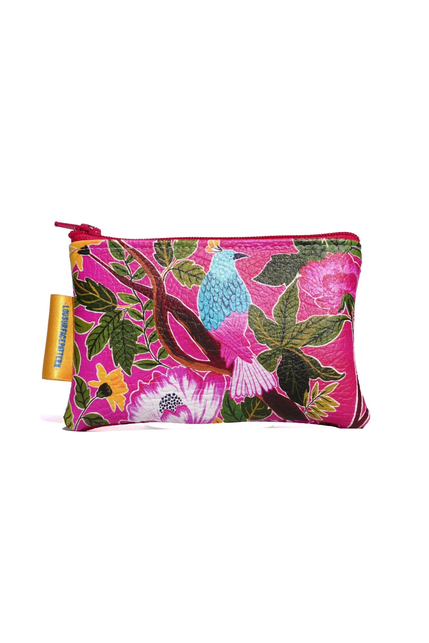 Vegan leather pink bird purse