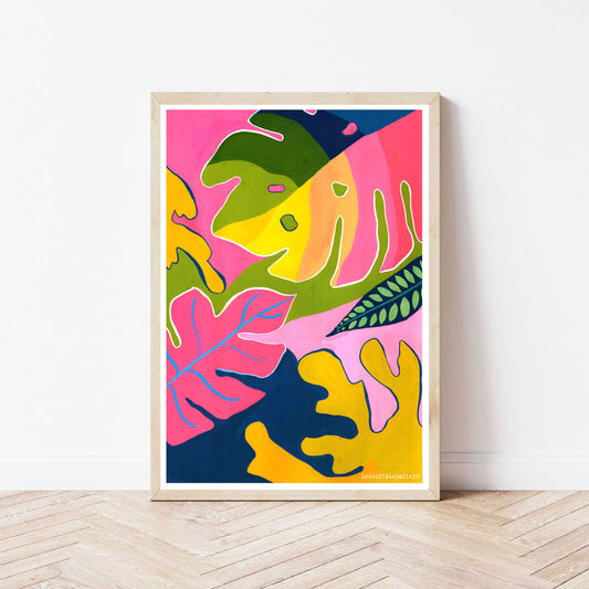 Cheeseplant tropical print