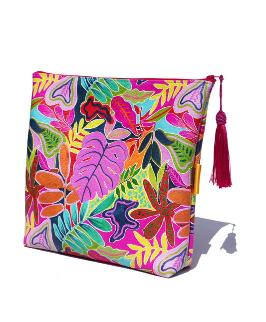 Cheeseplant vegan leather cosmetic bag