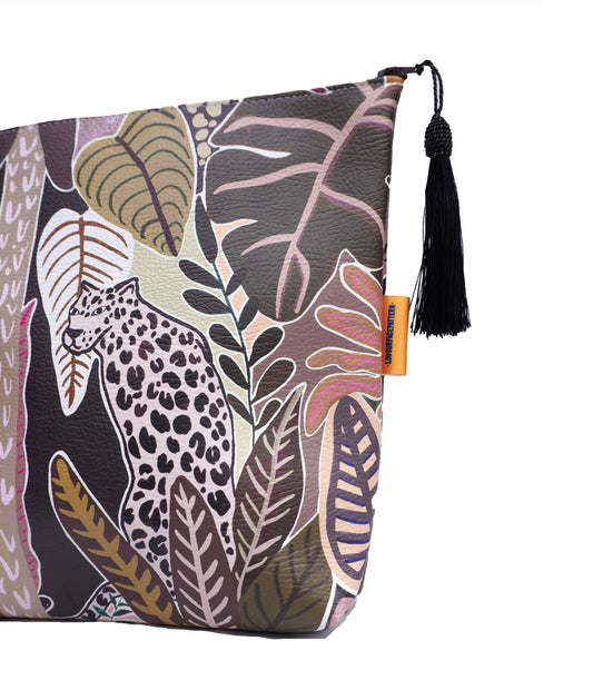 Moody pink panther cosmetic bag