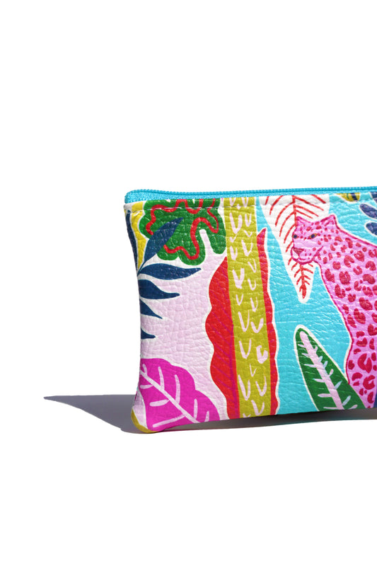 Vegan leather pink panther purse