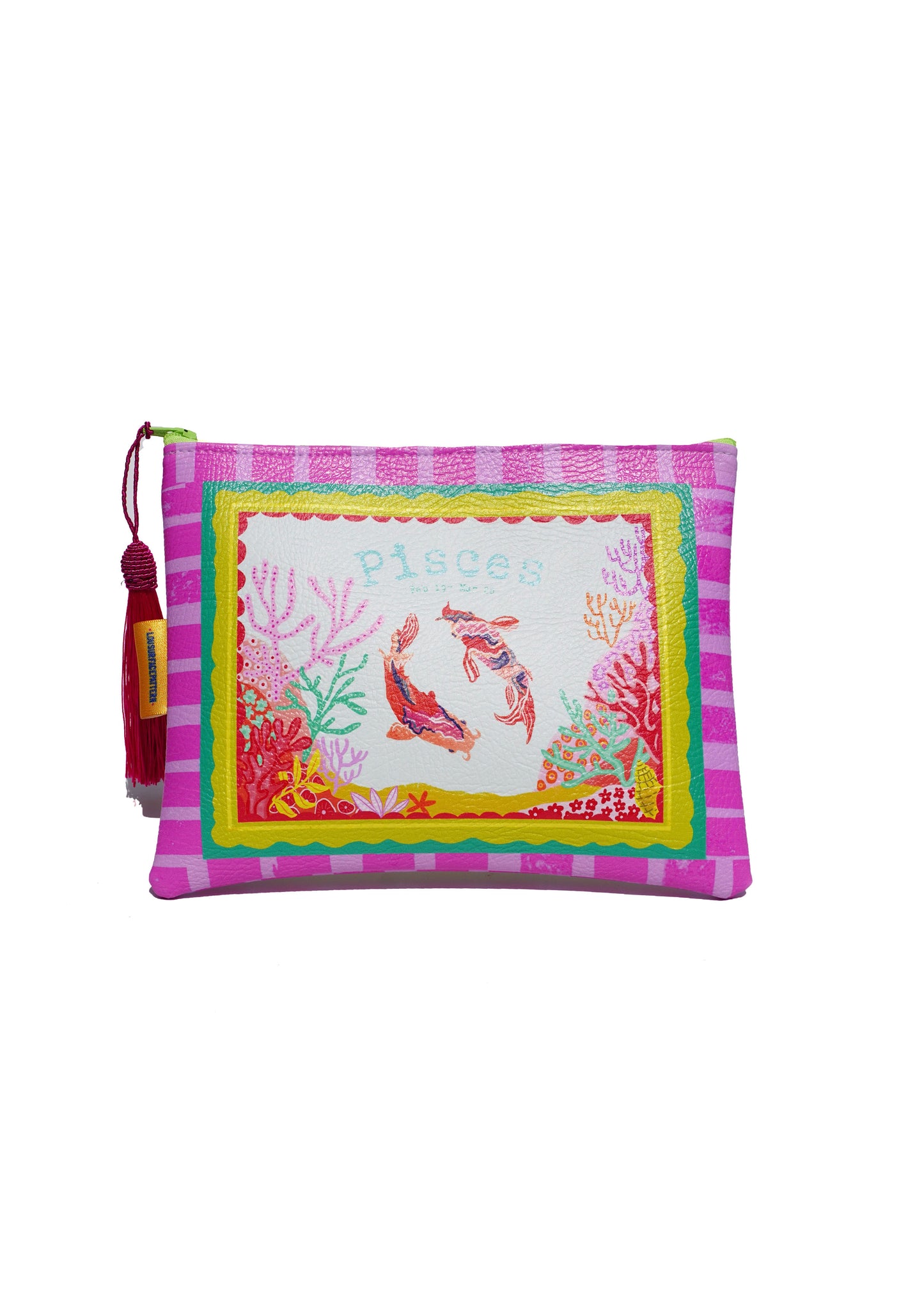 Pisces vegan leather makeup bag