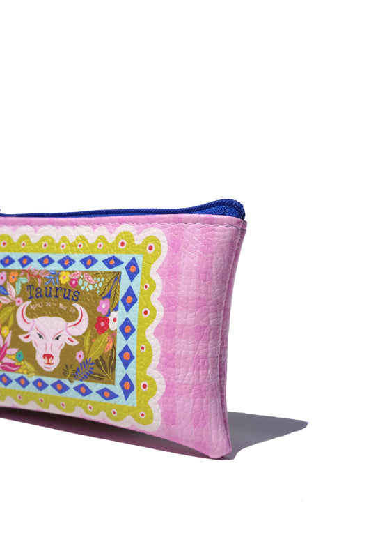 Taurus vegan leather purse