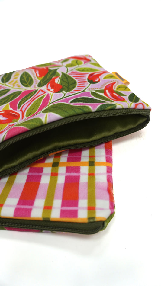 Chillies Velvet makeup bag
