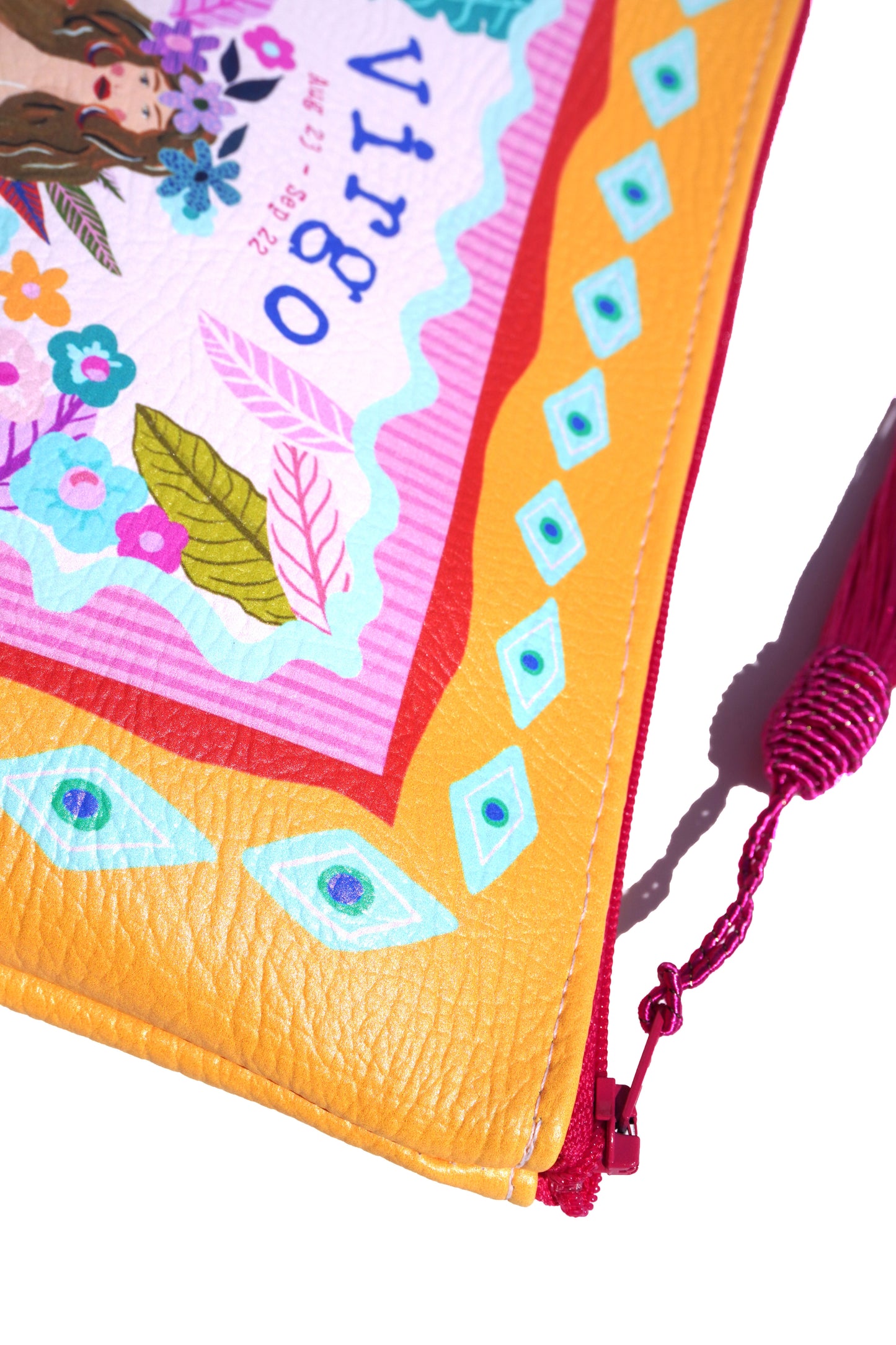 Virgo vegan leather makeup bag