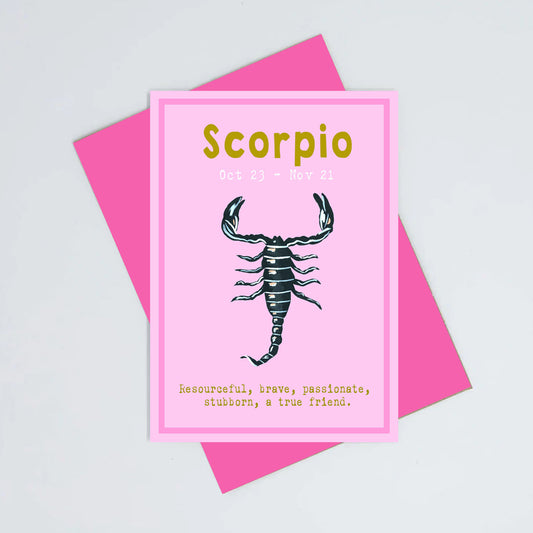 Scorpio birthday card