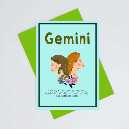 Gemini birthday card