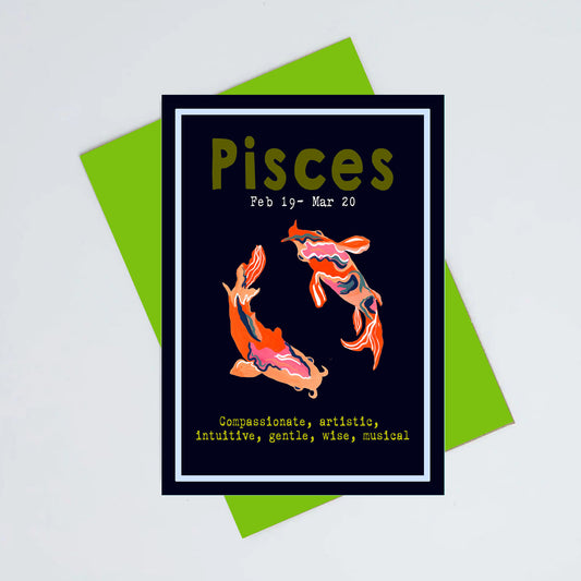 Pisces birthday card