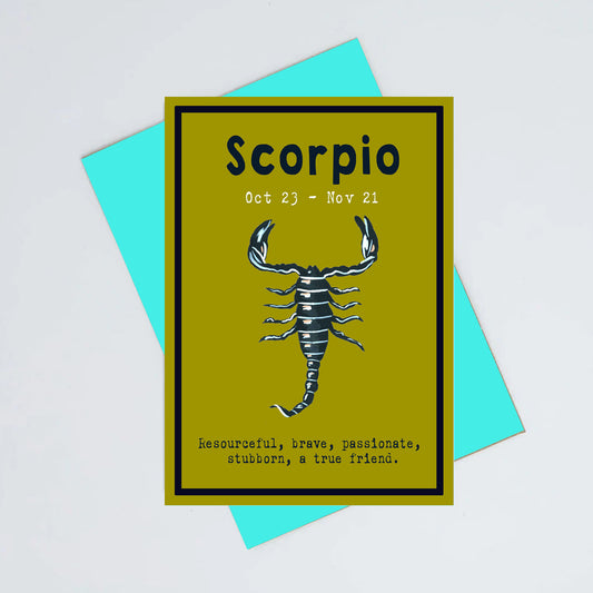 Scorpio birthday card
