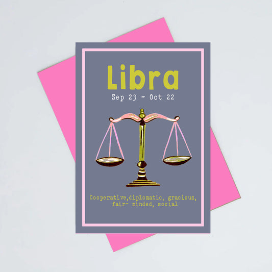 Libra birthday card