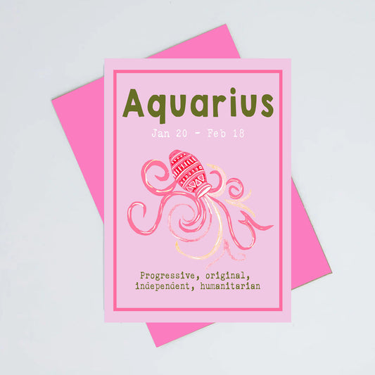 Aquarius birthday card