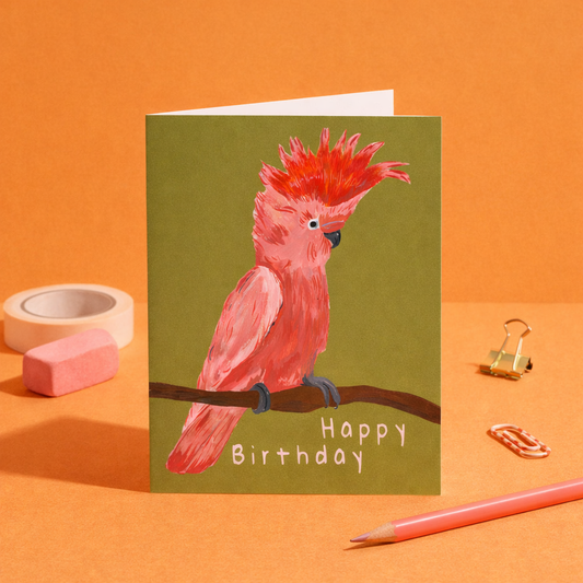 Parrot birthday card