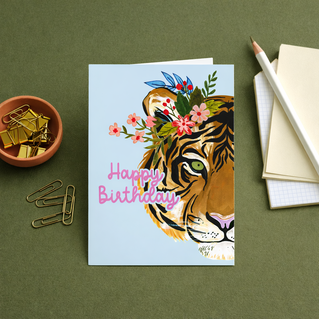 Tiger birthday card