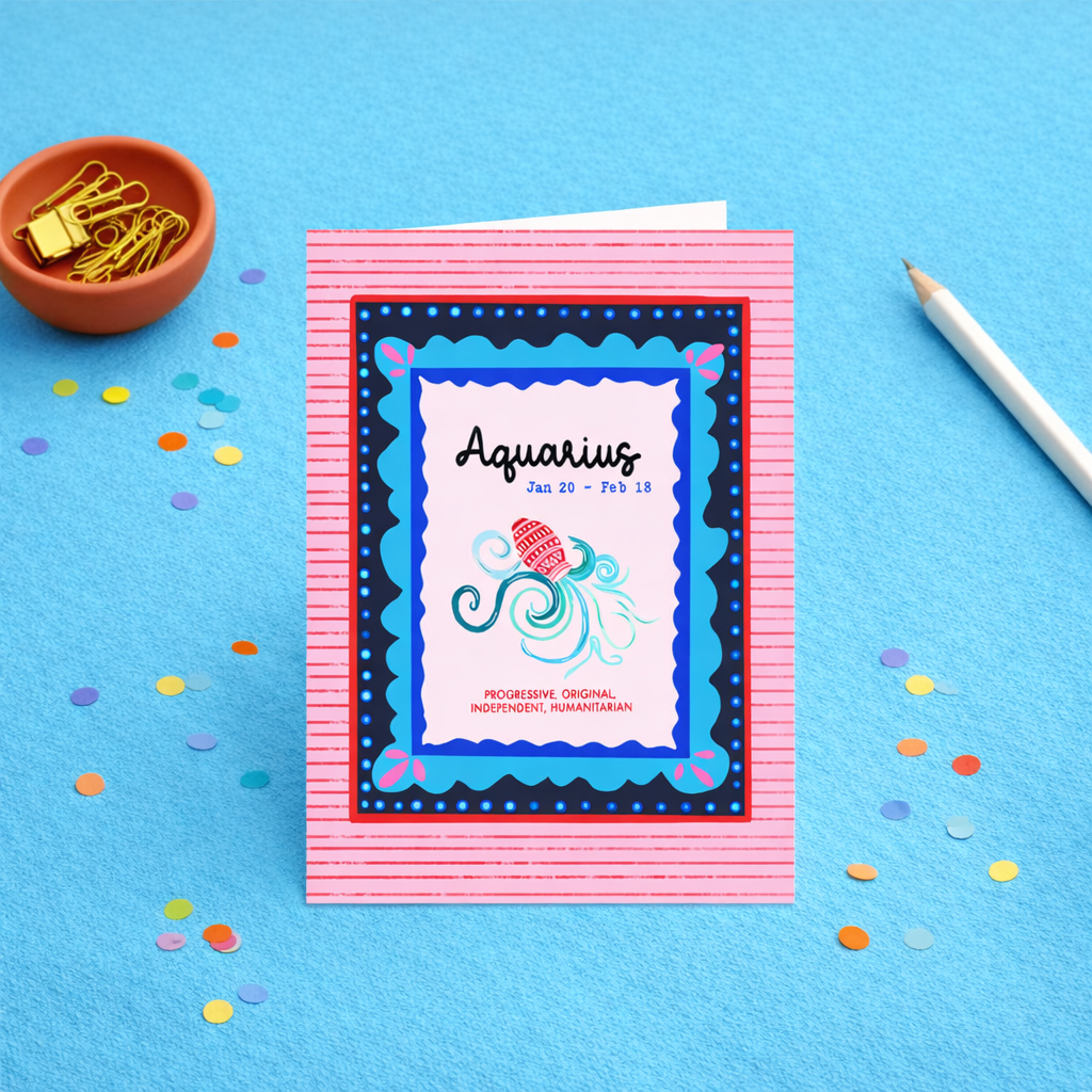 Aquarius birthday card