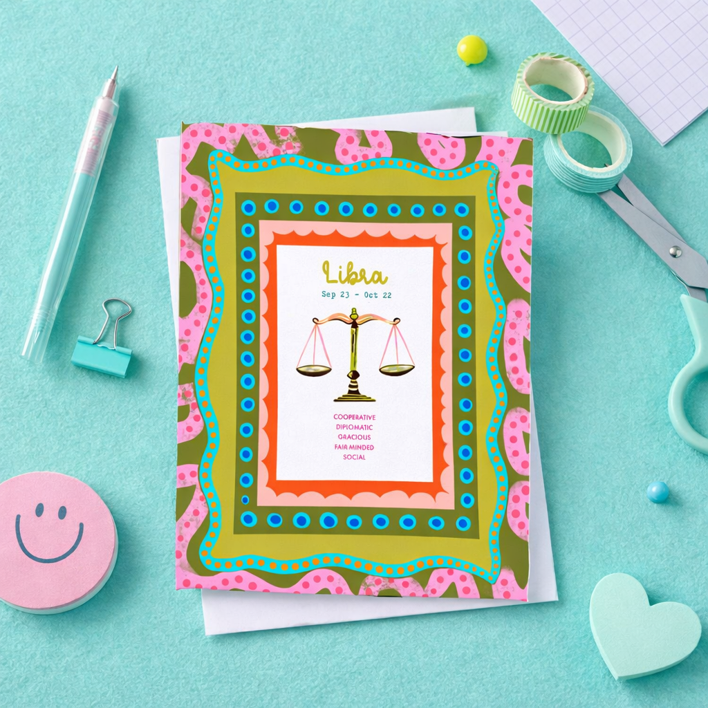 Libra birthday card
