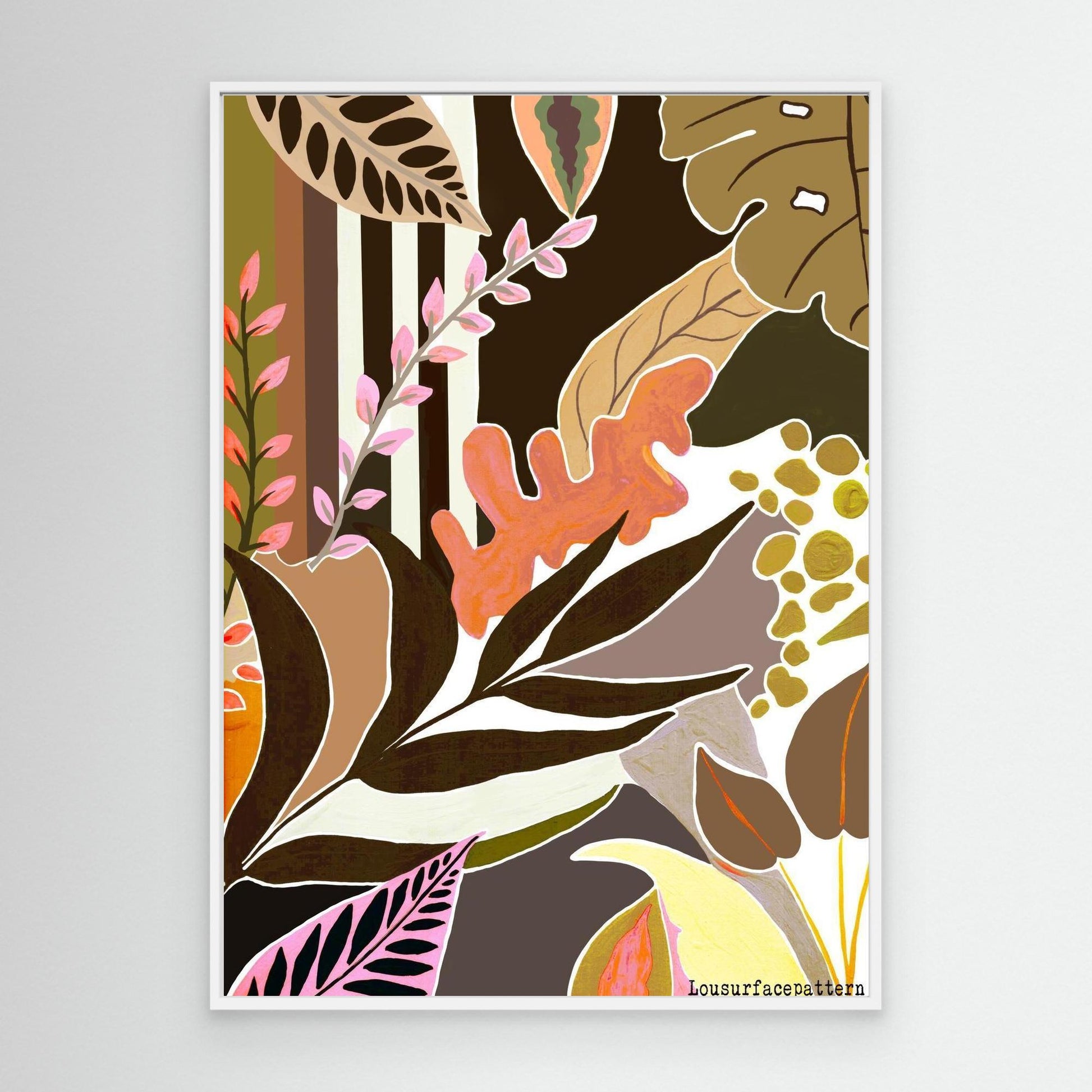 "Striped tropicals" canvas print