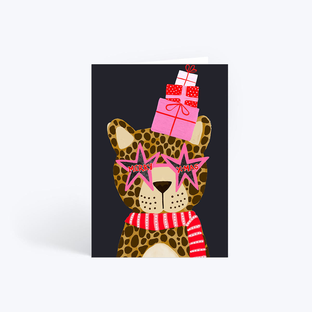 Leopard Christmas card