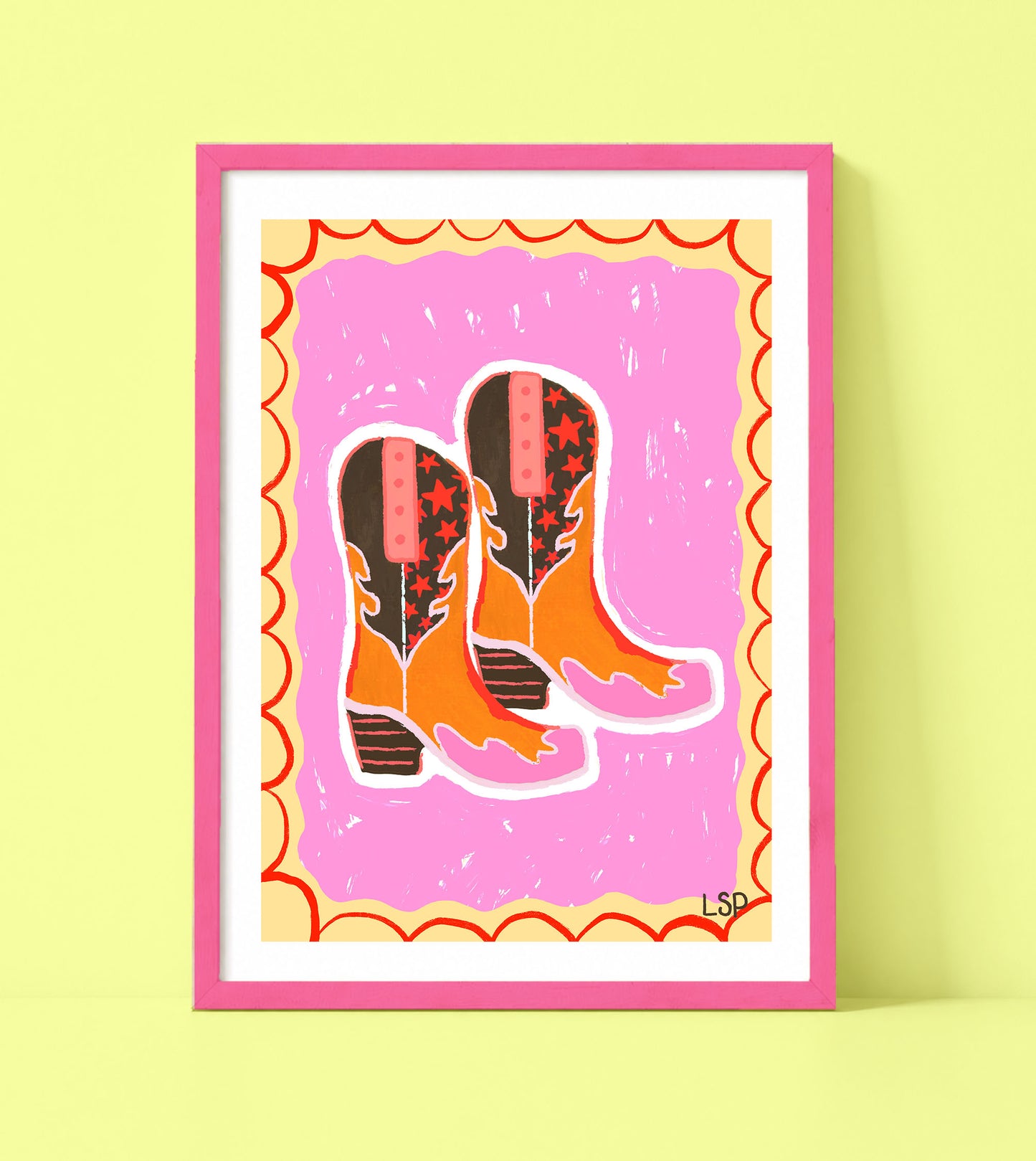 Cowboy boot print