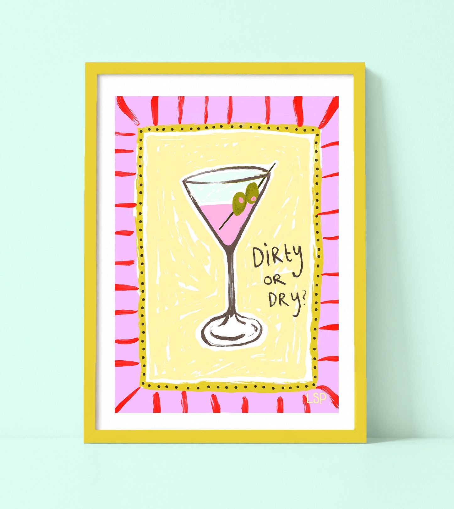 Martini - dirty or dry print