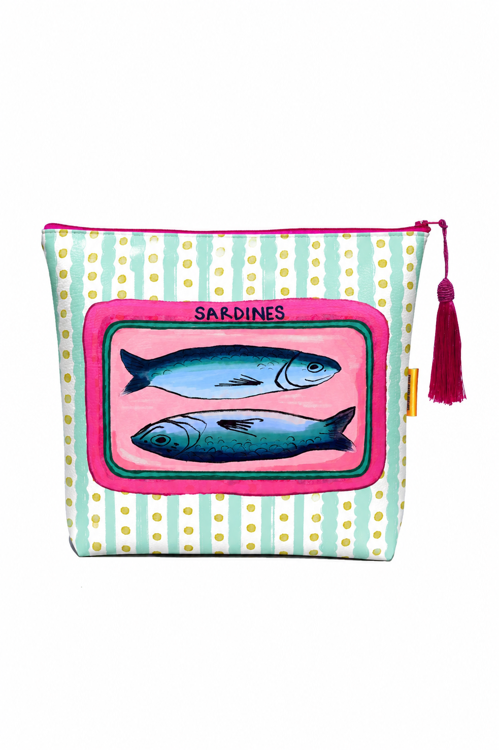 Sardines vegan leather cosmetic bag