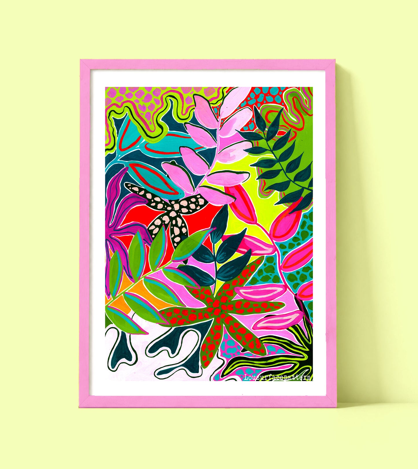 Abstract tropicals print