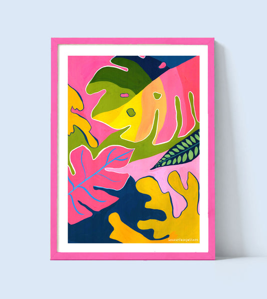 Cheeseplant tropical print