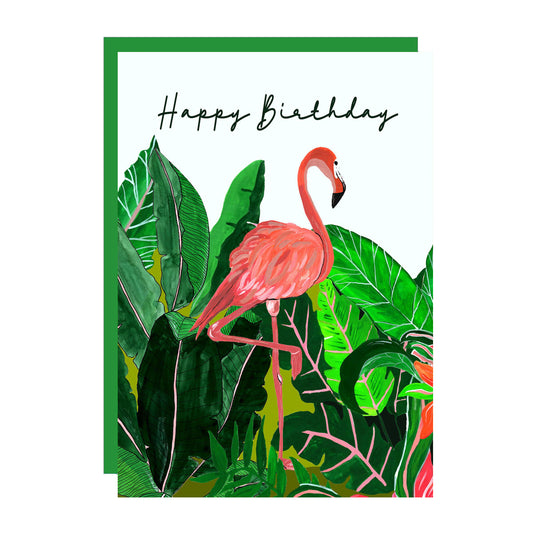 Flamingo birthday card