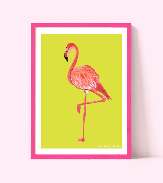 Flamingo print