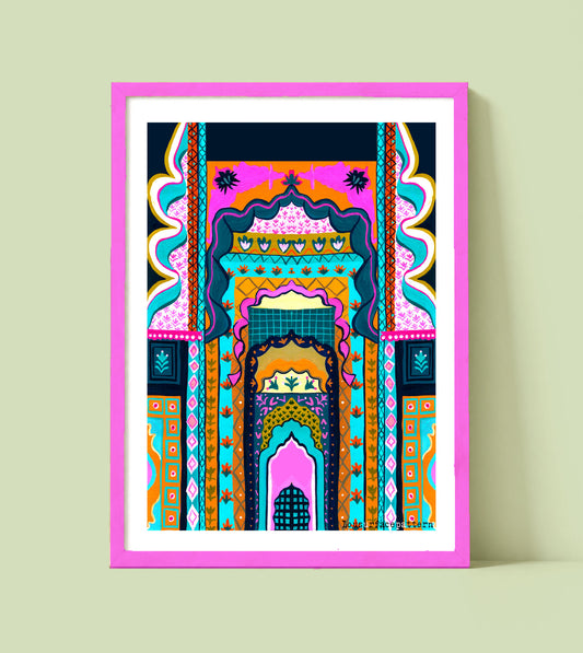Indian doorway print