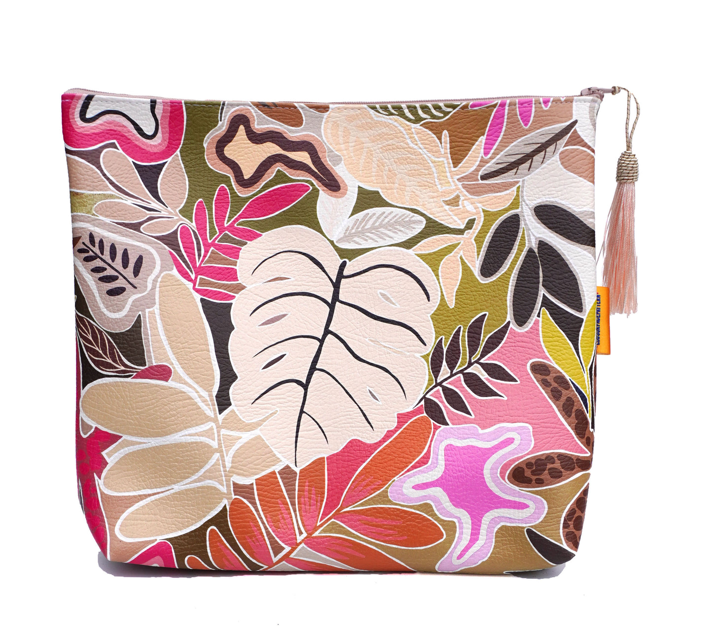 Moody cheeseplant cosmetic bag