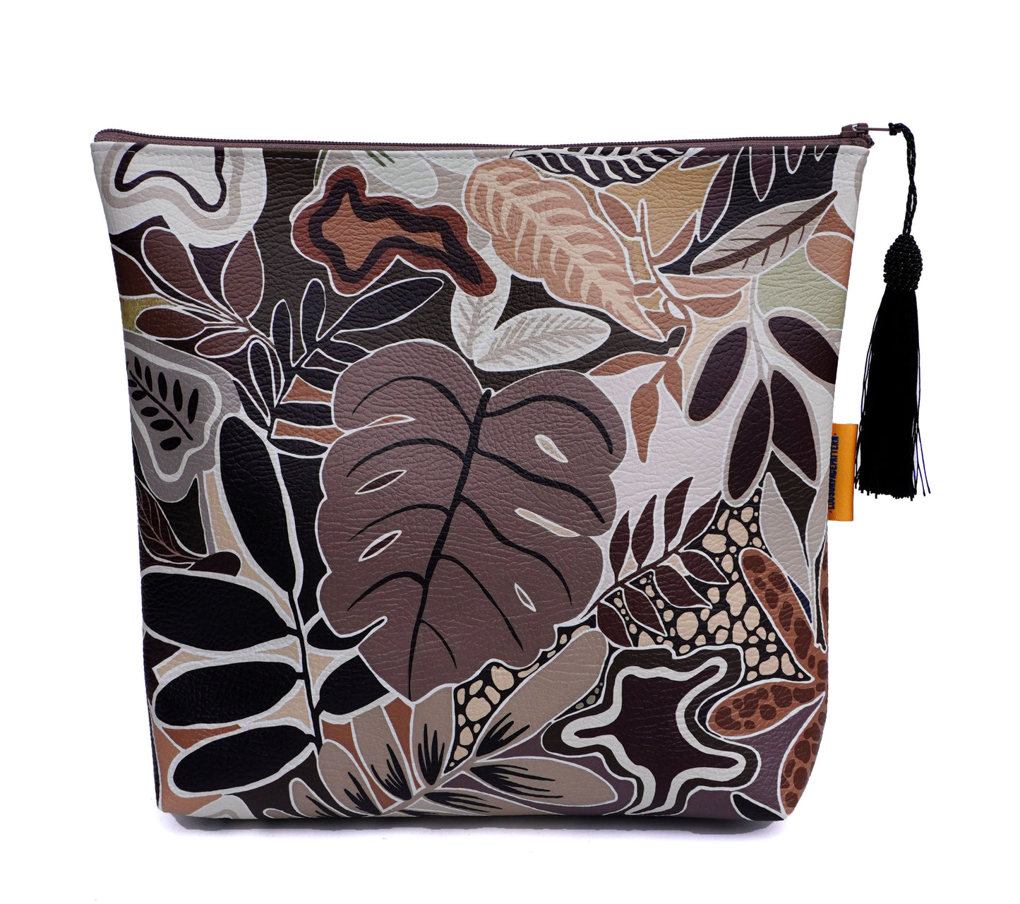 Moody cheeseplant cosmetic bag