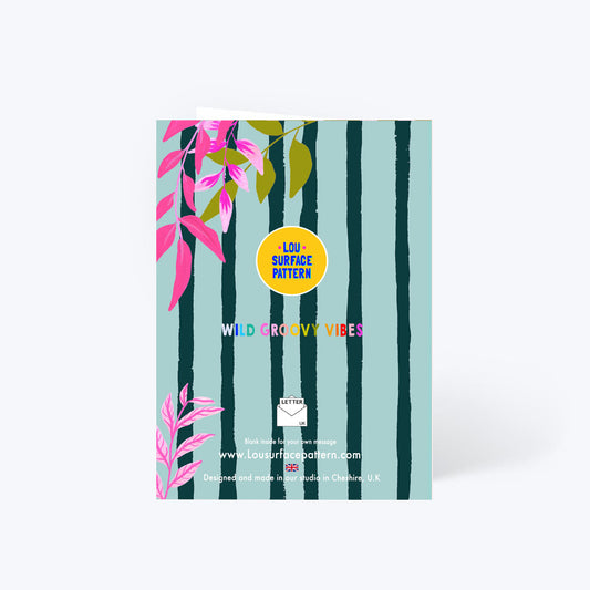 Tropical pink panther card