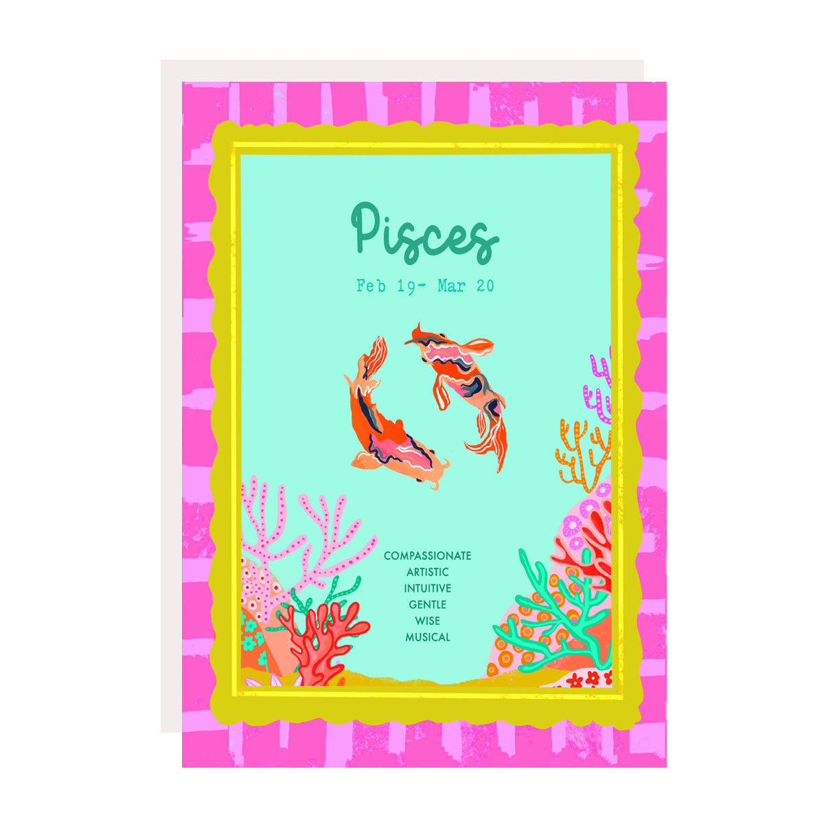Pisces birthday card