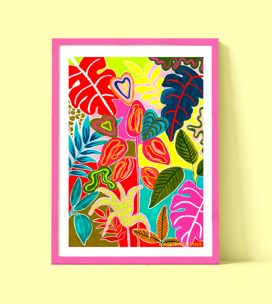 Colourful Tropicals print