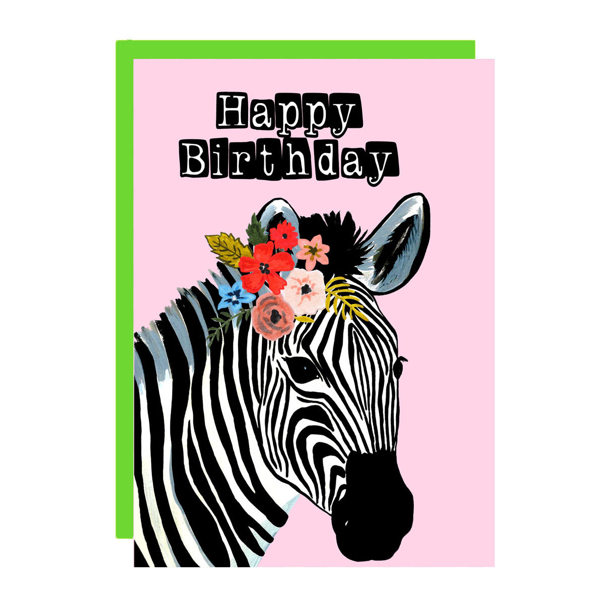 Zebra birthday card
