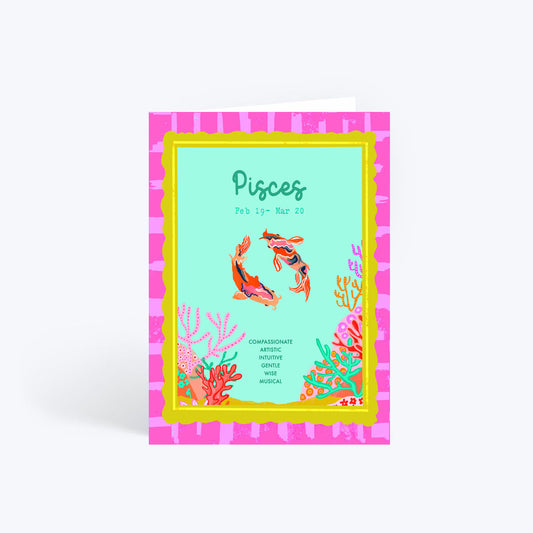Pisces birthday card