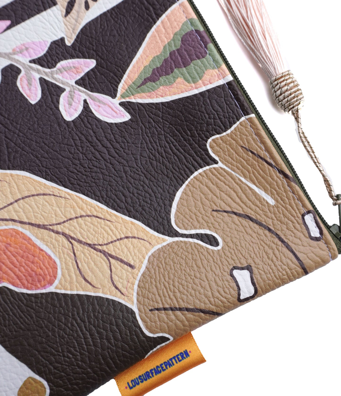 Moody stripped tropicals cosmetic bag