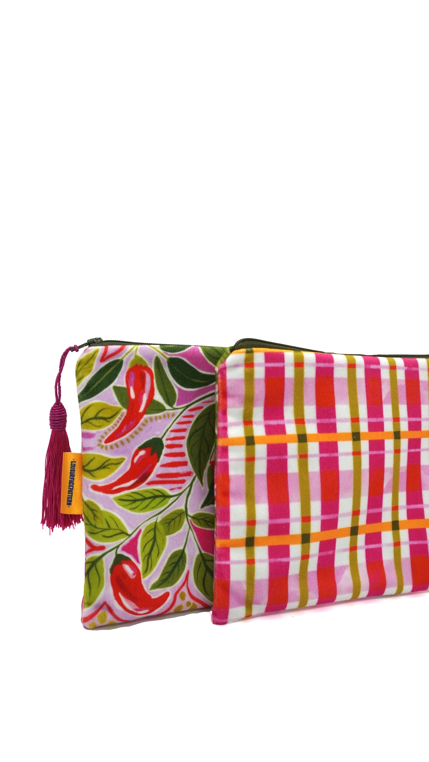 Chillies Velvet makeup bag
