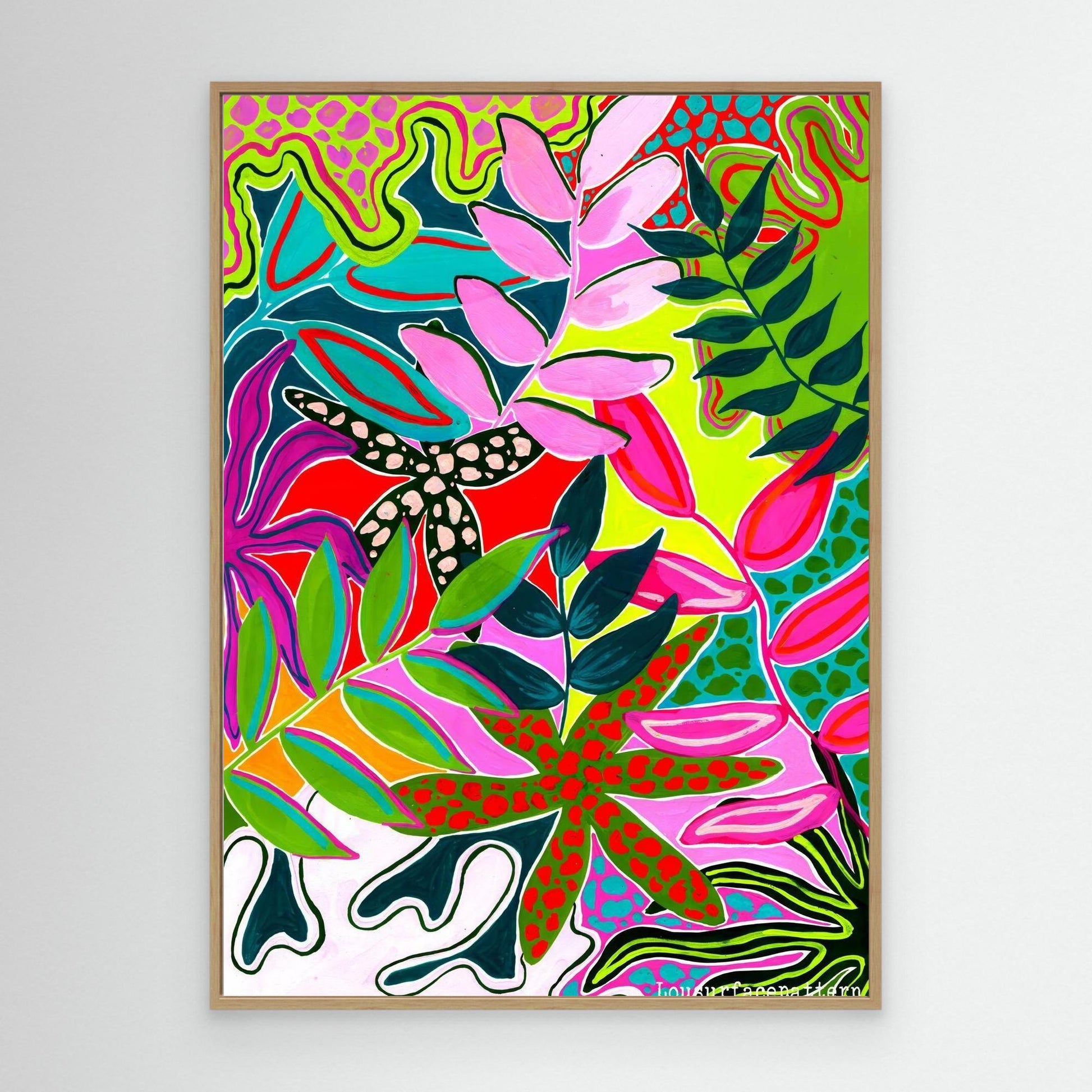 "Abstract Tropicals" Canvas Print