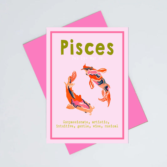 Pisces birthday card